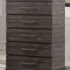 Indutrial Farmhouse 5 Drawer Chest - Brown - Image 3