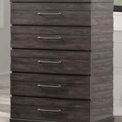 Indutrial Farmhouse 5 Drawer Chest - Brown