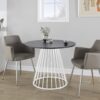 Canary Cosmo - Contemporary Dining Table - White / Black - Image 5
