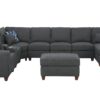 Eric - 9 Piece Upholstered Sectional With Ottoman - Dark Gray - Image 9