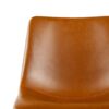Modern Upholstered Dining Chair With Metal X Base (Set of 2) - Whiskey Brown - Image 3