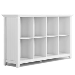 Acadian - 8 Cube Storage Sofa Table - White