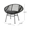 Cordella - Outdoor Woven Wicker Chairs With Cushions, (Set of 2) - Gray - Image 3