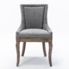 Ultra Side Dining Chair,Thickened Fabric Chairs With Neutrally Toned Solid Wood Legs, Bronze Nail Head (Set of 2) - Gray - Image 5
