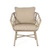 Bruce - Outdoor Club Chair Set With Water Resistant Cushions Rattan And Iron - Brown - Image 6
