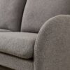 Loveseat Sofa Small Couch For Living Room, Sherpa Fabric Upholstered Loveseat Sofa Couch, Small Loveseat Sofa For Apartment, Bedroom - Gray - Image 5