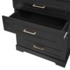 Bathroom Cabinet With 3 Drawers, Adjustable Shelf, Panels, Steel Handles, Soft Close Doors - Black - Image 20