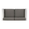Outdoor Aluminum Loveseat With Cushion - Gray - Image 6