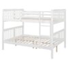 Full Over Full Bunk Bed With Ladder For Bedroom - White - Image 5