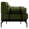 Modern Loveseat Sofa 2 Seater With USB Ports, Cylindrical Armrests - Green - Image 14