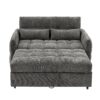Loveseat Sofa Pull Out Sofa Bed Tufted Sleeper Sofa With An Adjustable Backrest, 3 USB Ports And 2 Lumbar Pillows For Living Room - Gray - Image 15