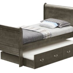 Twin Storage Bed Charming Traditional - Gray