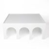 Multifunctional 4 Tier Book Shelf & Coffee Table For Living Room Bedroom Dining Room Study Entryway, Creative Furniture Floor Bookshelf, Minimalist Organizer Storage Shelves - White - Image 12