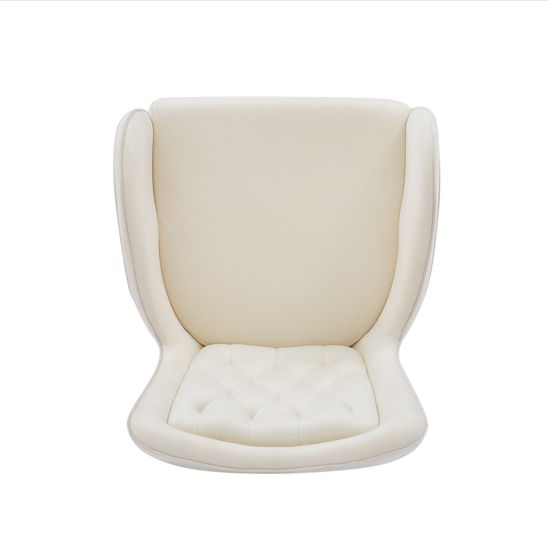 Velvet Counter Height Bar Stools (Set of 2) With Golden Legs And Footrests - White - Image 16