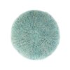 Deon - Knitted Pet Yarn Round Pouf With Classic Cable Knit Design - Aqua - Image 6