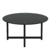 Round Whole Coffee Table, Clear Coffee Table,Modern Side Center Tables For Living Room, Living Room Furniture - Black - Image 9