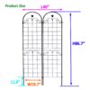 2 Pack Metal Garden Trellis For Climbing Plants Outdoor Rustproof Plant Support Rose Trellis Netting Trellis - Black - Image 16