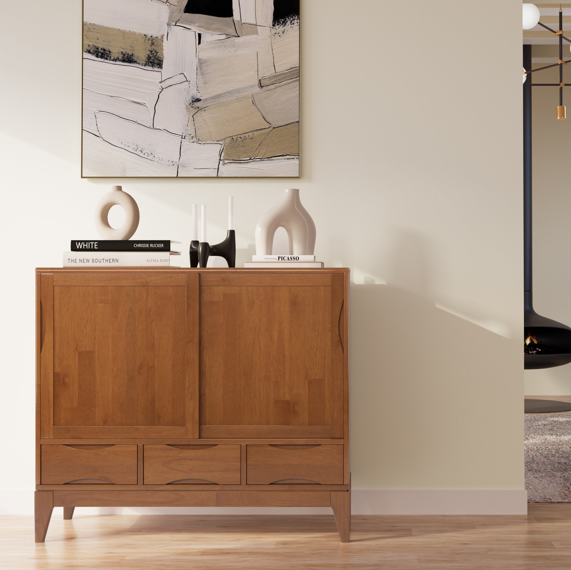 Harper - Medium Storage Cabinet - Teak Brown - Image 11