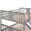 Full Over Full Bunk Bed With Ladder With Slide - Gray - Image 7