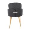 Dahlia - Contemporary Dining Chair (Set of 2) - Gold / Gray - Image 5