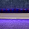 Modern Style Chenille 2 Seater Wood Legged Sofa With LED Light, USB Charging Port And Storage Bag - Lake Blue - Image 16