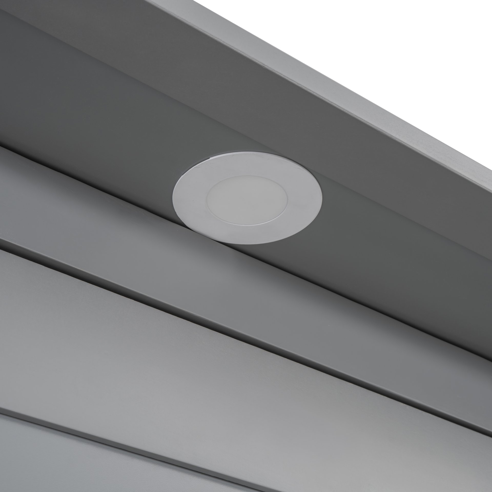 Full Size Murphy Wall Bed & Shelves, Drawers And LED Lights - Gray - Image 17