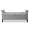Jacqueline - Tufted Roll Arm Storage Bench - Opal Gray - Image 6