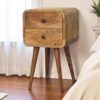 Mini Curved Nightstand - Oak - Image 9