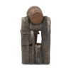 Decorative 3 Tier Bucket Fountain With Lights And Pump - Brown - Image 4