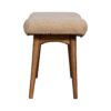 Boucle Curved Bench - Cream - Image 9
