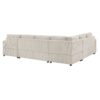 Oversized Sectional Sofa U Shaped Sofa With Chaise Lounge And 3 Soft Throw Pillows - Light Gray - Image 10