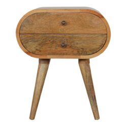 Circular Nightstand - Oak