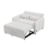 Loveseat Sofa Pull Out Sofa Bed Tufted Sleeper Sofa With An Adjustable Backrest, 3 USB Ports And 2 Lumbar Pillows For Living Room - Beige - Image 20