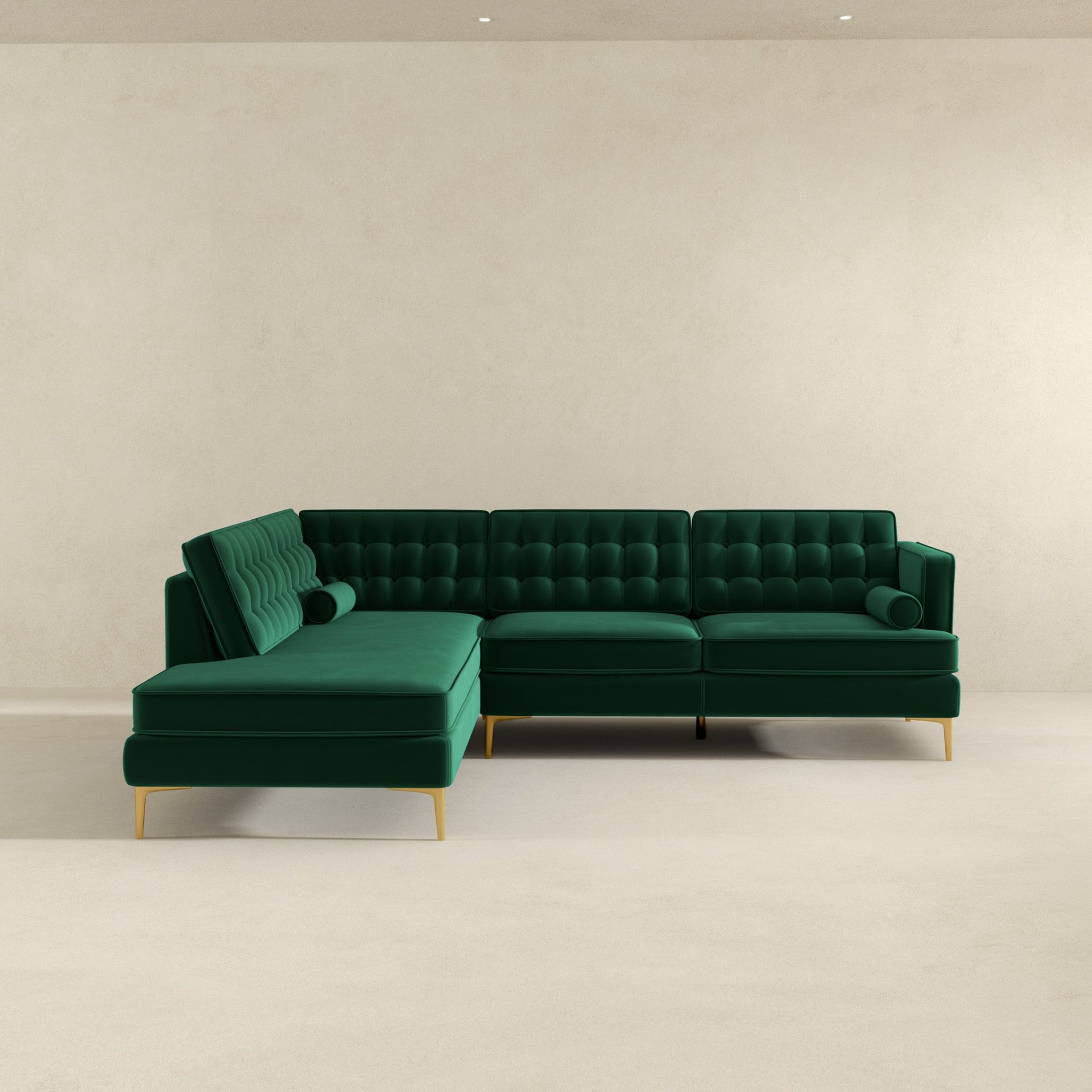 Brooke - Sectional Sofa Left Facing - Green - Image 7