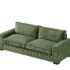 Luxe - Corduroy Sofa With Sleek Design, Spacious And Comfortable 3 Seater Couch - Green - Image 2