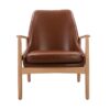 Accent Chair (Set of 2) Mid-Century Modern Armchair With Solid Wood Frame, Reading Leisure Chair With High Back For Living Room - Brown - Image 3