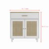 Cat Litter Box Enclosure With Scratch Pad, Hidden Litter Box Furniture, Wooden Pet House Sideboard, Storage Cabinet, Fit Most Cat And Litter Box, For Living Room Bedroom Office - White / Light Brown - Image 15