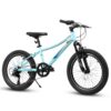 20" Children's Bicycle Shock Absorbing Front Fork 7 Speed V Brakes Mountain Tire Boys And Girls Kids Bike For Outdoor Adventure - Blue - Image 4