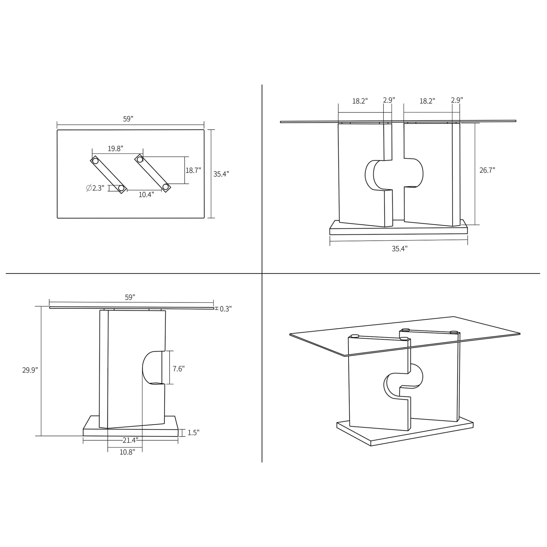 Iris - Dining Table - Gray - Image 3