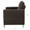 1 Seater Sofa For Living Room - Brown - Image 6