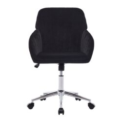 Adjustable Ergonomic Office Chair, Swivel Backrest Seat - Black