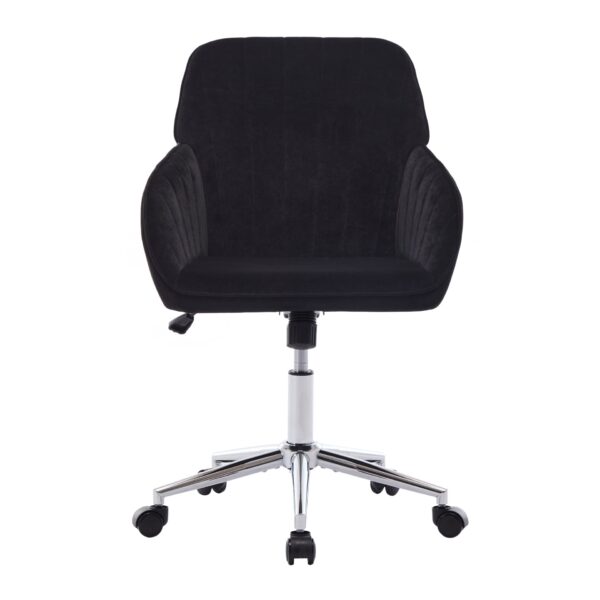 Adjustable Ergonomic Office Chair, Swivel Backrest Seat - Black