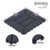 New Style Patio Deck Tiles, Diy Module Interlocking Decking Tiles Floor Tile Outdoor And Indoor, Easy And Quick Installation Court Tiles For Porch Poolside Balcony Backyard 44 Pieces - Dark Gray - Image 3
