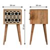 Inlay - Bone 2 Drawer Bedside Table - Light Brown - Image 10