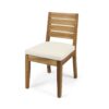 Outdoor Armless Dining Chair With Cushions (Set of 2) - Natural / Beige - Image 8