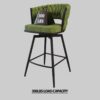 26" Bar Stool With 360 Swivel (Set of 4) - Green - Image 15