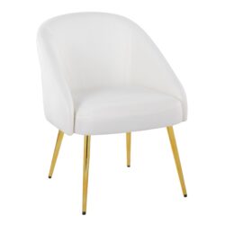 Shiraz - Contemporary / Glam Chair - Gold / White
