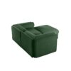Modern Chenille 2 Seater Sofa With Ottoman Storage Cylindrical Backrest And Armrests - Green - Image 13