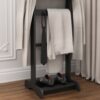 Accent Portable Garment Rack, Clothes Valet Stand With Storage Organizer - Black - Image 6