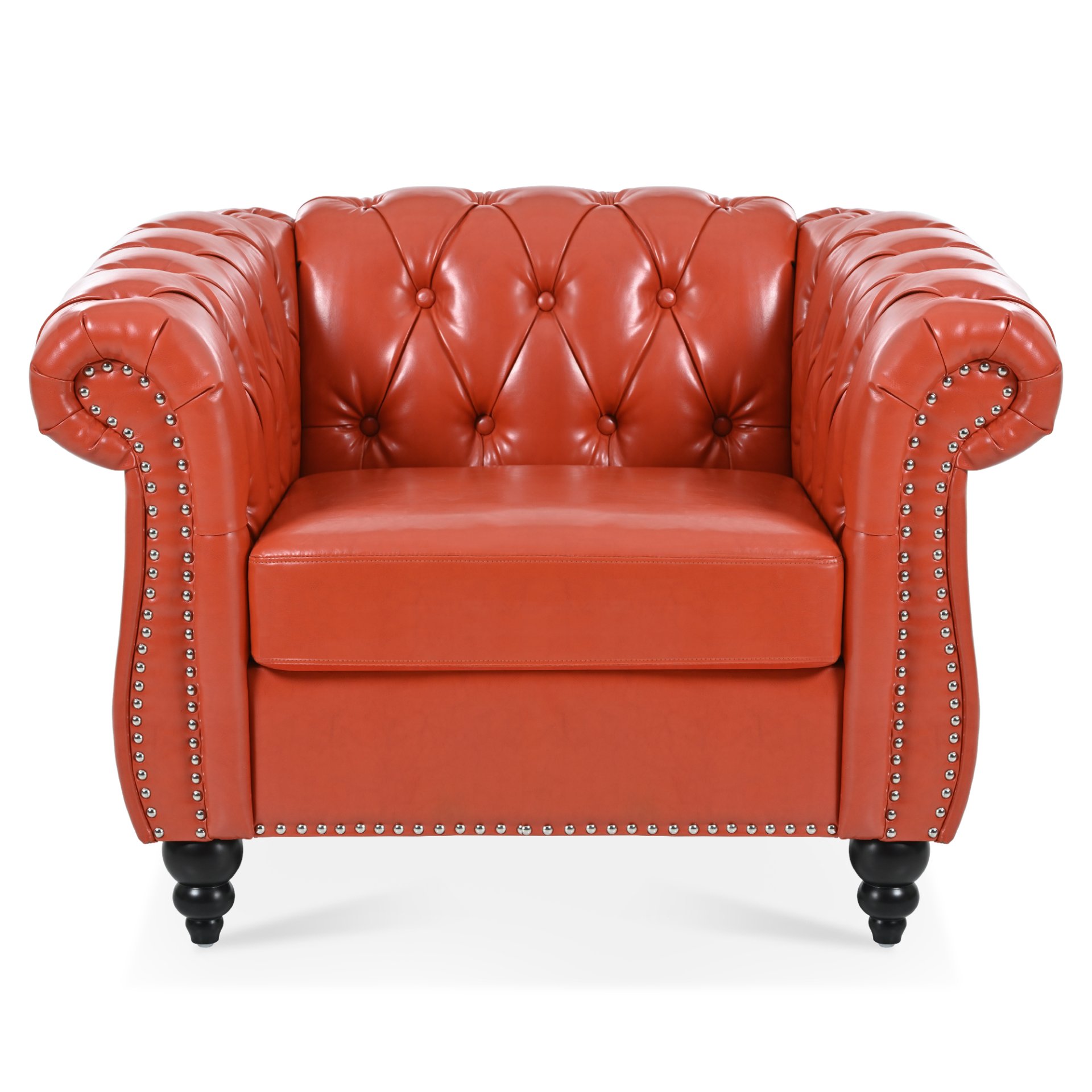 1 Seater Sofa For Living Room - Orange - Image 6